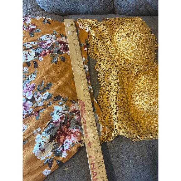 Romantic Floral Maxi Dress Feminine Fairy Sleeveless Beach Whimsy Cottage Core - Picture 7 of 11